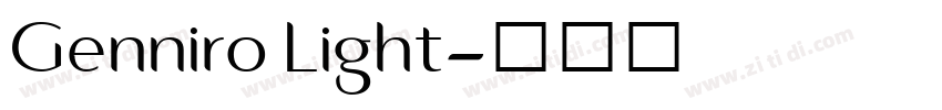 Genniro Light字体转换